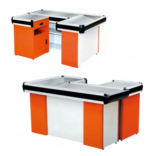 2色を組み合わせたスーパーのレジ