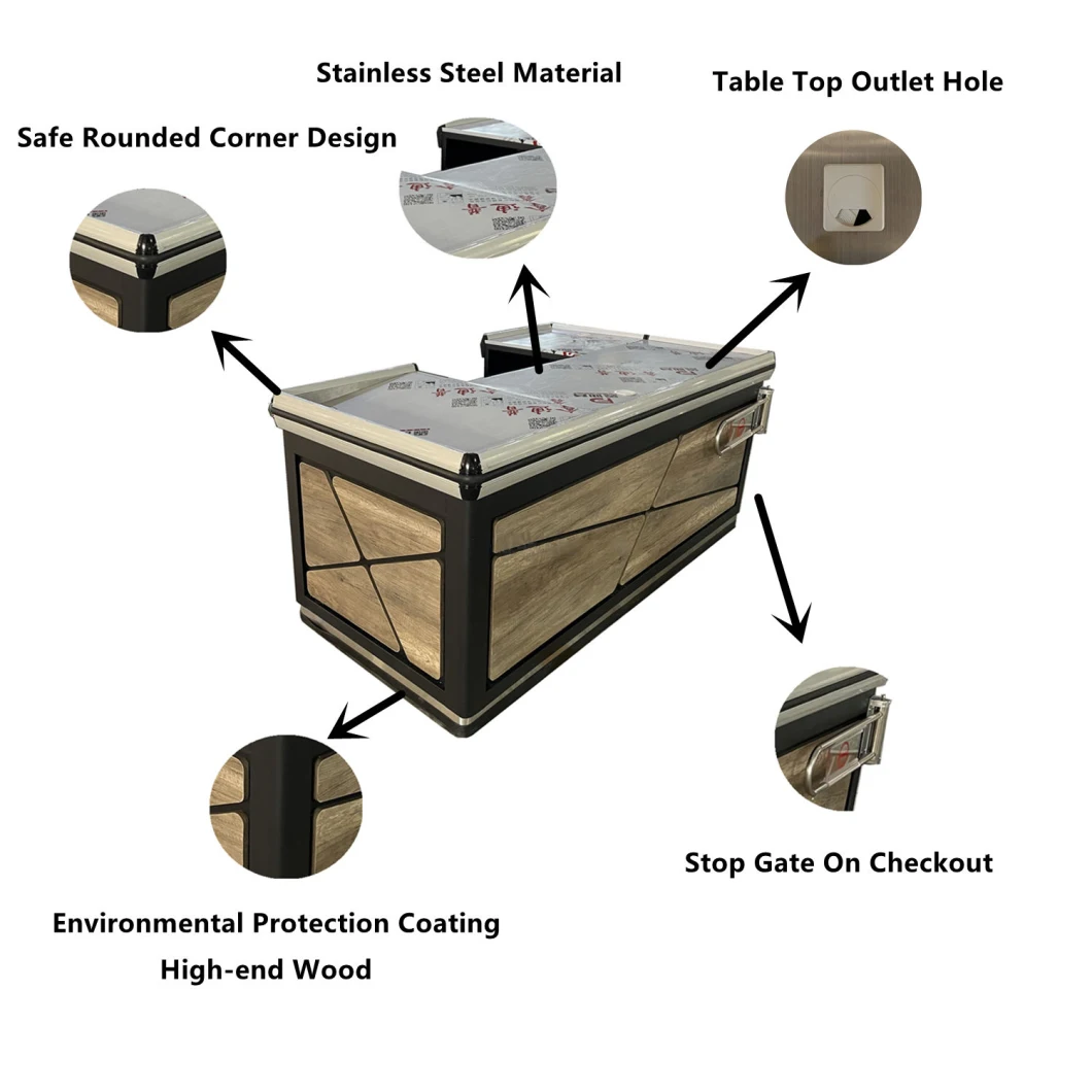 Supermarket Equipments of Checkout Counter of Cashier Counter