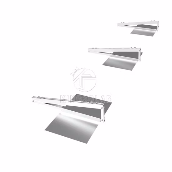 Dual-Tilt Angle Steel Solar Panel Mounting Rack on Flat Roof