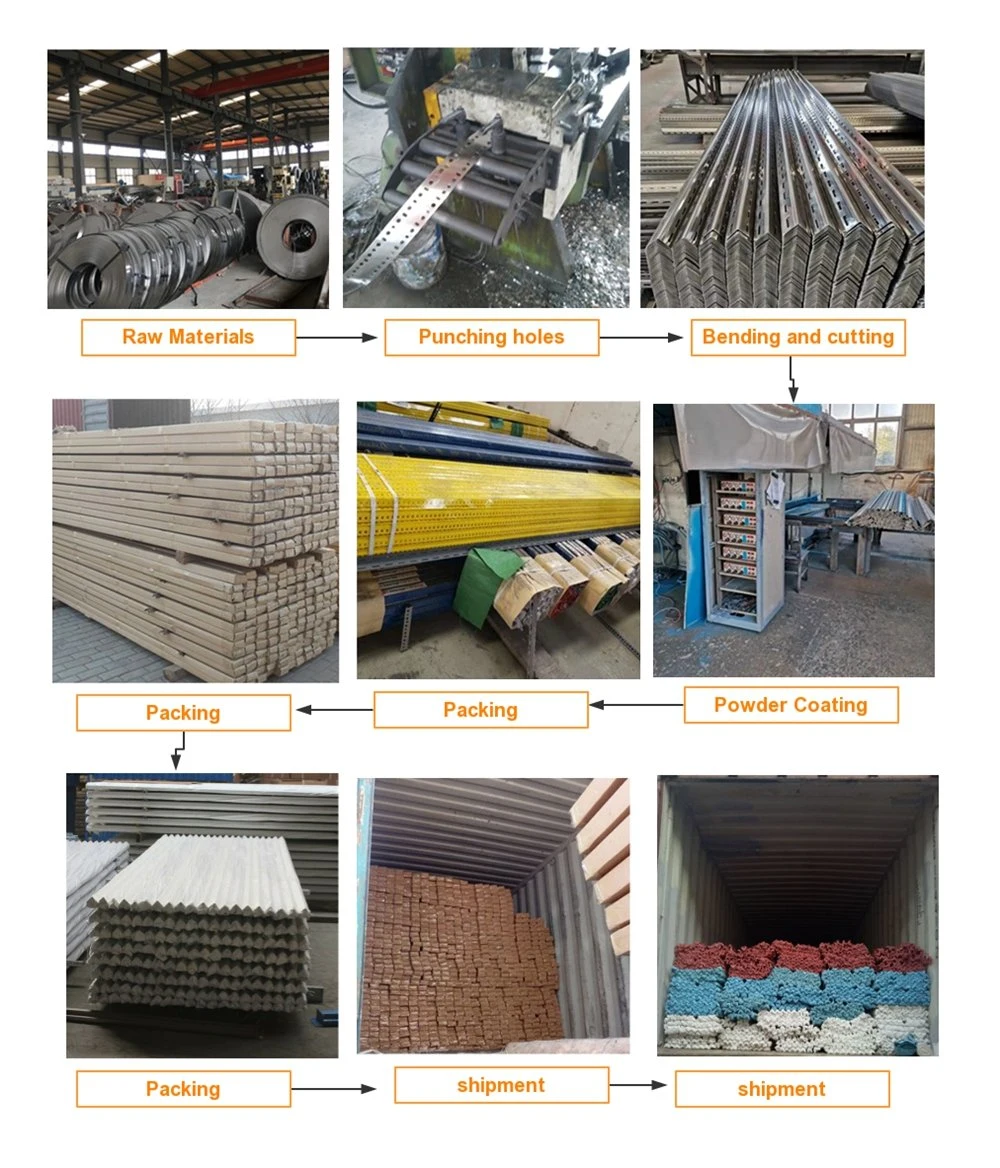 High Quality Galvanized and Powder Painting Universal Slotted Angle Steel Racking