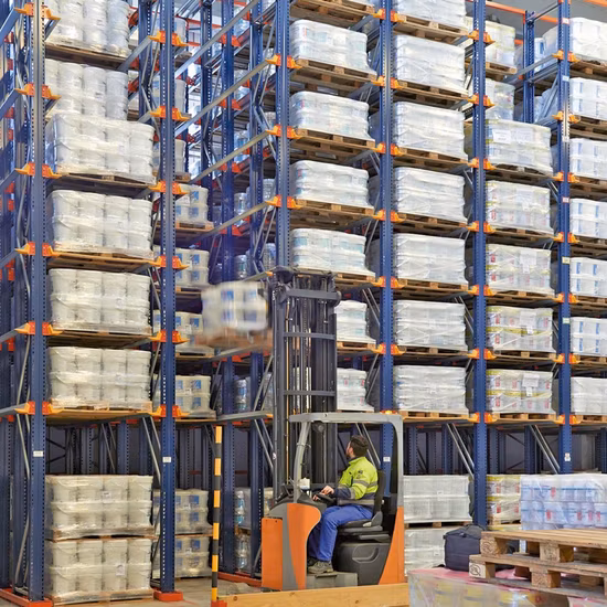 倉庫保管用のカスタム設計を備えたカスタマイズ可能なドライブイン棚システム